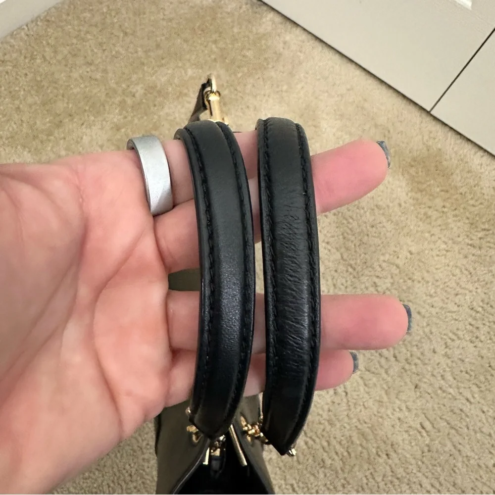 Tory Burch Carter Small Tote‎ Crossbody Bag in Black VGUC